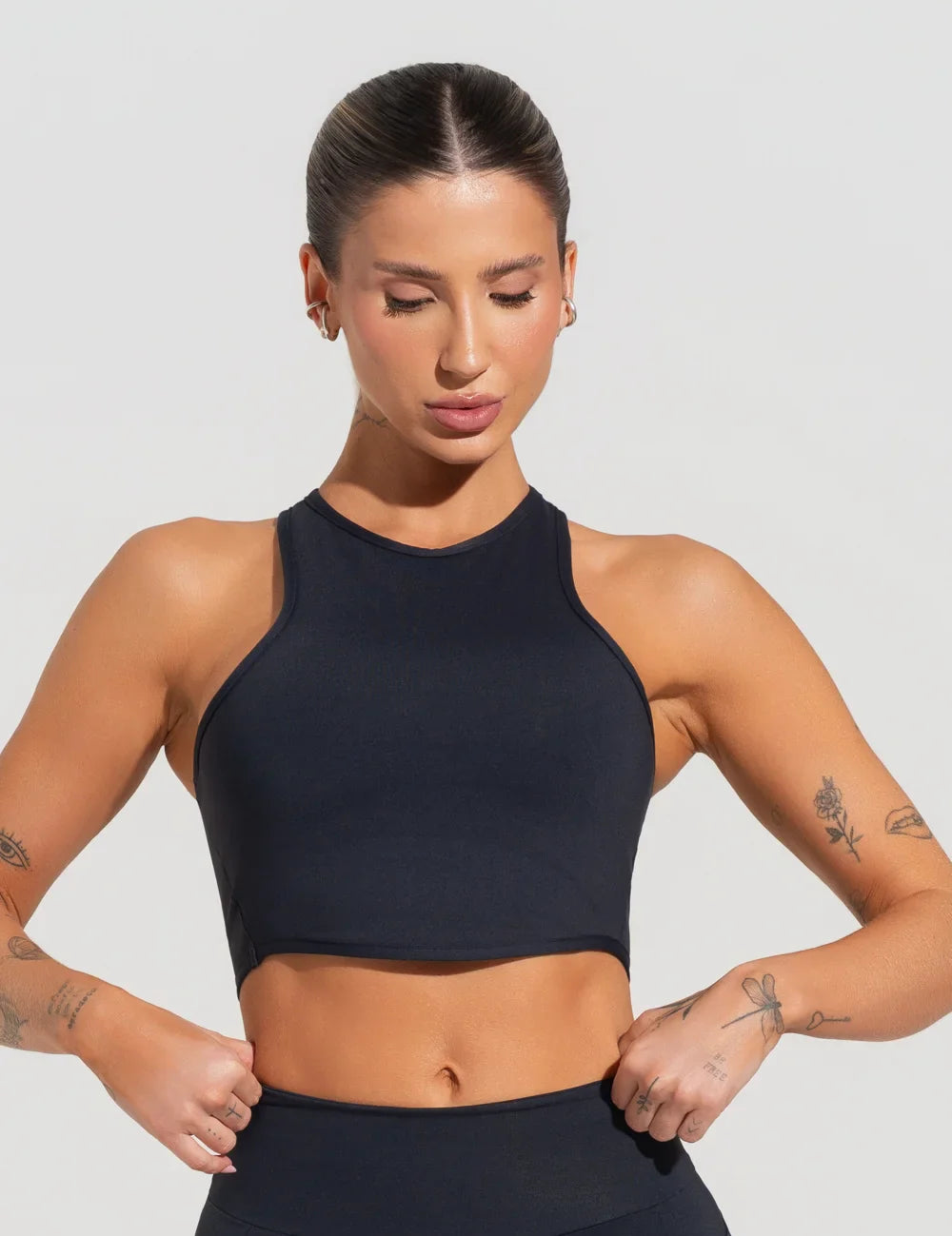 Cropped fitness feminino com cava americana soul