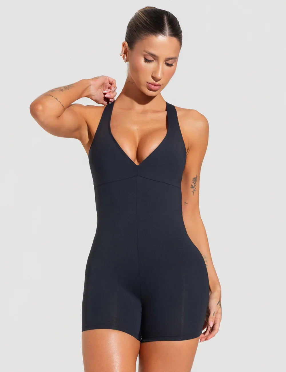 Macaquinho fitness feminino nadador com decote soul