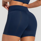 Short fitness feminino com bolsos soul azul