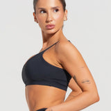 Top fitness feminino com alças finas reguláveis soul