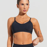 Top fitness feminino com alças finas reguláveis soul