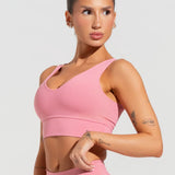 Top fitness feminino com decote v soul