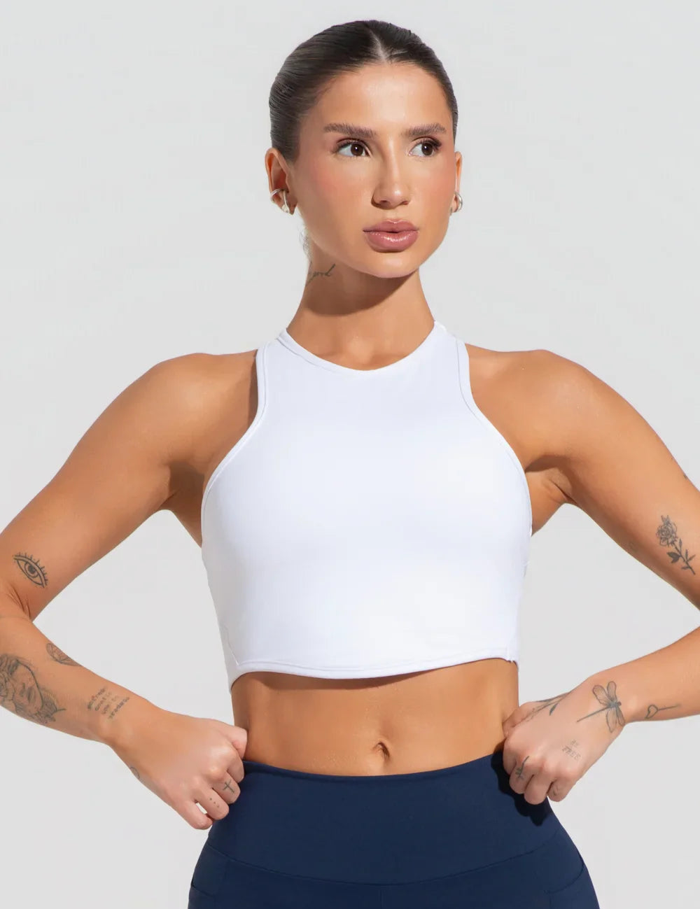 Cropped fitness feminino com cava americana soul