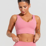 Top fitness feminino com decote v soul