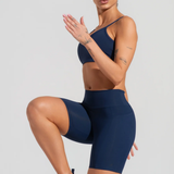 Top fitness feminino com alças finas reguláveis soul