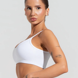 Top fitness feminino com alças finas reguláveis soul
