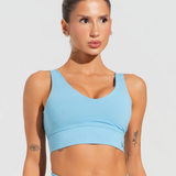 Top fitness feminino com decote v soul